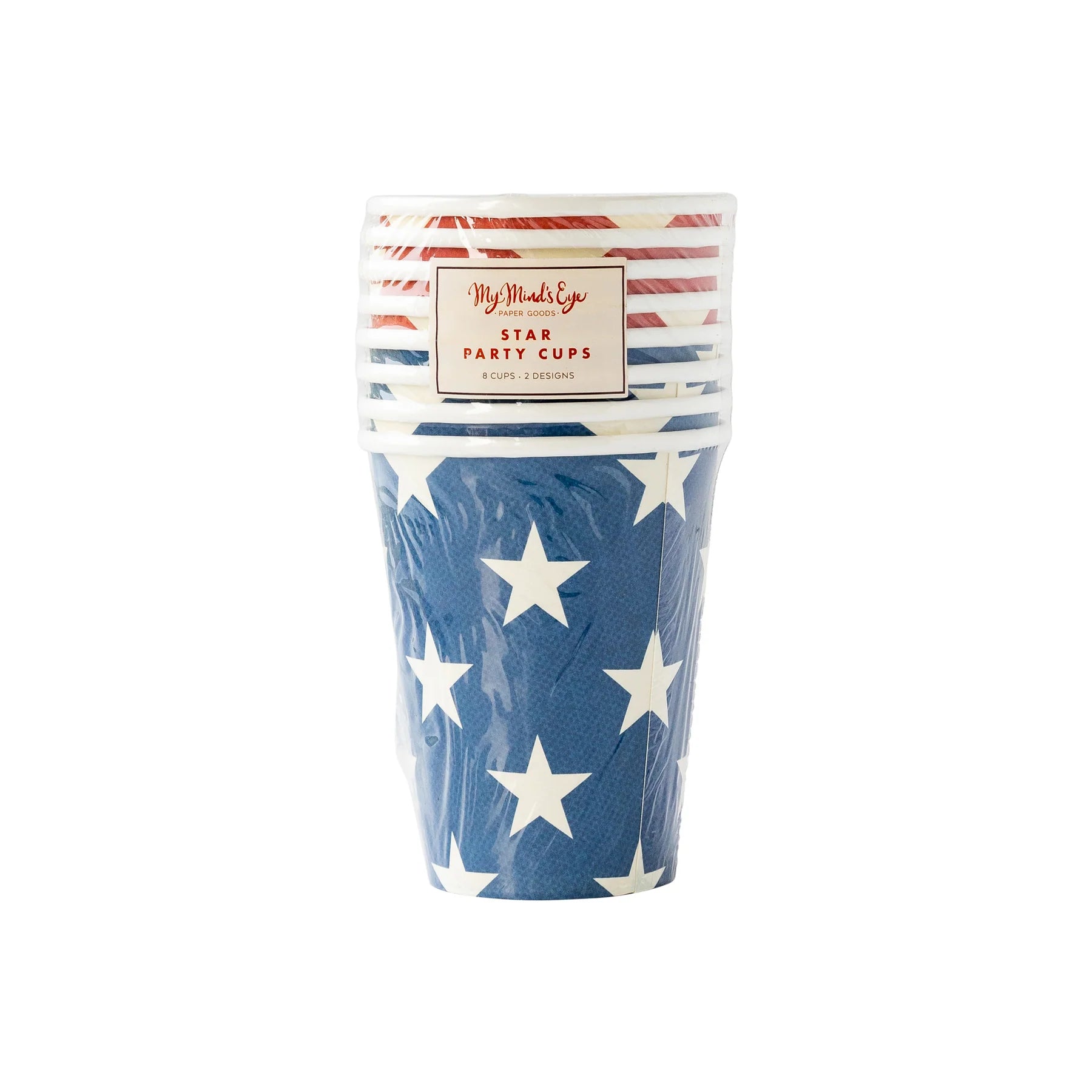 Red and Blue Star Paper Cups