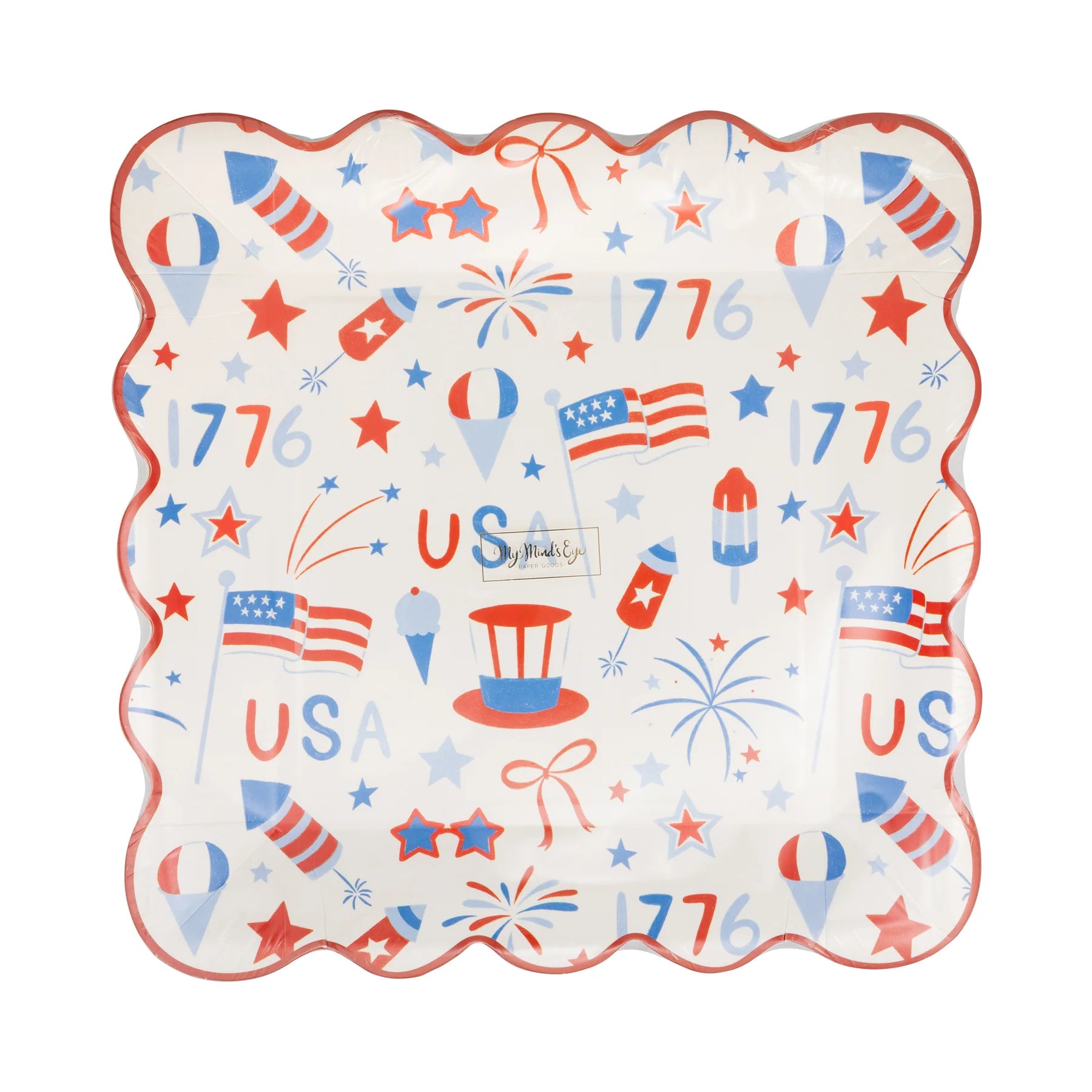 USA Icons Paper Plate - 9"