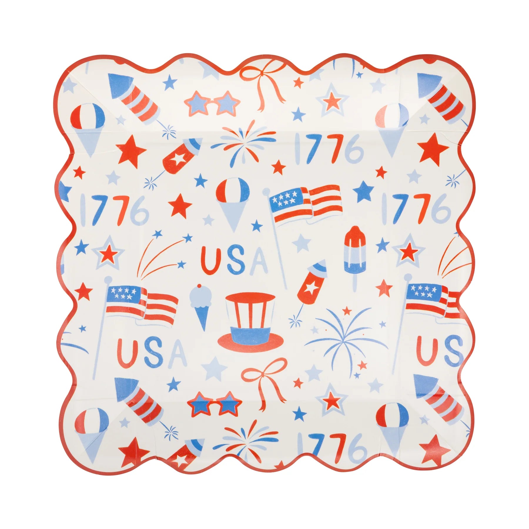 USA Icons Paper Plate - 9"